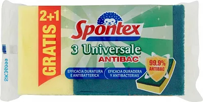 SPONTEX SPUGNE PIATTI X3 UNIVE
