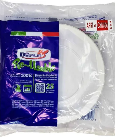DOPLA PIATTI BIANCO X25 FRUTTA