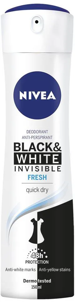 NIVEA D.SPRAY ML150 B&W FRESH