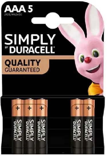DURACELL SIMPLY AAA MSTILO X5