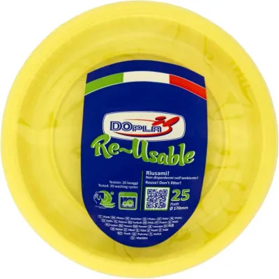 DOPLA PIATTI FRUTTA X25 GIALLO