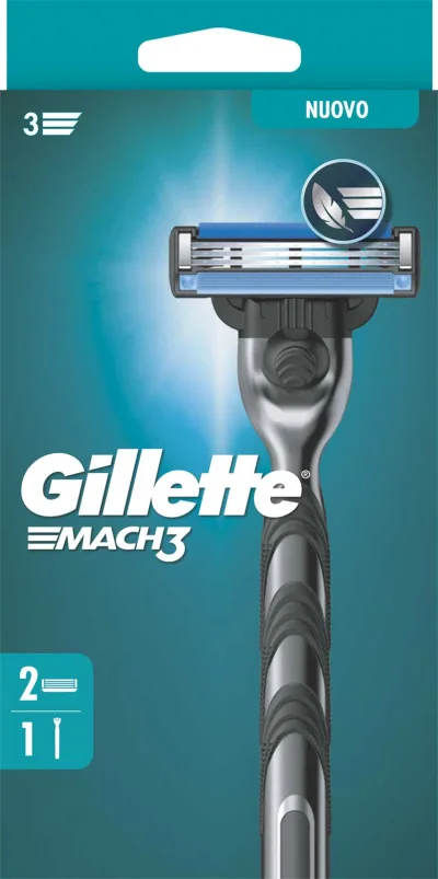 GILLETTE MACH3 RASOIO 2UP STAN