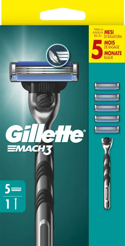 GILLETTE MACH3 RASOIO 4UP STAN