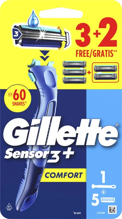 GILLETTE SENSOR3+ U&G 3+2 COMF